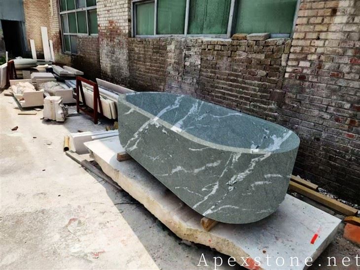 Antique Soaking Glacier Green Marble Bathtub suppliers