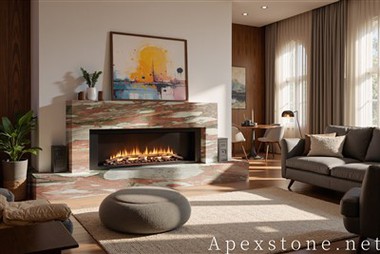 Polissage 50 mm Rosa Norvegia marbre foyer